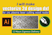 make vectorize 2d design dxf for cnc plasma laser cutting machine
