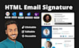 design clickable HTML email signature