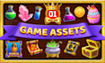 create stylized game assets, props, icons for your 2d games