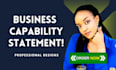design professional and catchy business capability statement