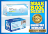 design mask box, pouch, packet, label packaging design