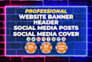 design stunning website banner, header professionally