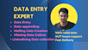 do any type of data entry, data typing, and web research
