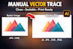do manual vector tracing and convert logo to vector