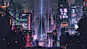 do cyberpunk scifi futuristic city no ai use