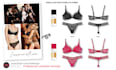 create luxurious lingerie set design, cad, tech pack