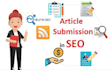 manually submit articles on unique domains