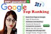 provide google top ranking with white hat SEO