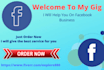 create your facebook business page and setup