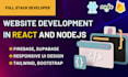 be your full stack web developer with reactjs, nest js, express