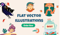 unique vector illustrations for your website or brand