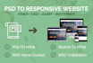 convert psd to html or sketch to html responsive website design in 24 hours