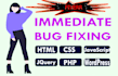 doo HTML CSS mediaquery PHP wordpress, laravel bug fixing