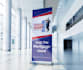design banner, rollup banner, and poster advertisement