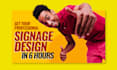 do printable billboard, signage, shop front and yard sign