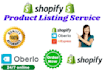 do shopify product listing and data entry