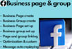 create facebook page and group