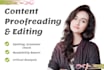 provide website proofreading and editing services