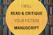 read and critique your fiction manuscript