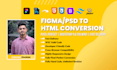 figma, PSD to responsive HTML with bootstrap 5 or tailwind CSS