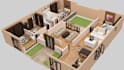 create a realistic 3d floor plan