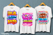 do graffiti airbrush hand drawn letters for t shirts