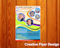creative design a one page color flyer