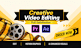 do professional youtube video editing, ai video editing and motion graphics