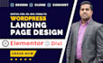 wordpress landing page design with elementor pro or divi website design