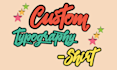 do trendy custom typography design for you