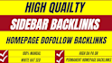 build blogroll sidebar permanent homepage dofollow backlinks