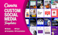 design canva social media templates, instagram posts, ebook, presentation