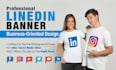 design premium linkedin banner cover header background