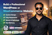 build a professional wordpress or woocommerce website