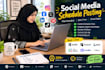schedule, design and manage your social media posts via buffer and hootsuite