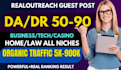 guest post on real outreach da50 to 99 index dofollow post