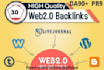 create web 2 0 backlinks manually for website SEO