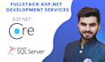 develop fullstack custom asp dot net core web application