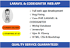 fix and develop web applications using core PHP, codeigniter and laravel