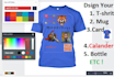 create tshirt, mug, bottle or custom product design website