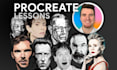 teach digital drawing, sketching and painting with procreate