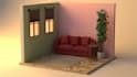 design stunning lowpoly 3d room models