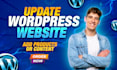 add products or content and update your wordpress website