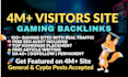 build powerful backlinks on homepage 4m visitors gaming site