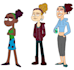 draw a cartoony caricature of you or a friend in any style