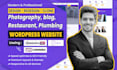 design redesign clone, photography, restaurant, plumbing, blog wordpress website