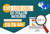 do da 40 low obl high quality manually dofollow seo backlink