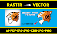 do vector trace, redraw logo,  vector tracing  in just 2 hours
