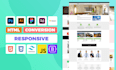 convert figma to html or psd to html, xd to HTML responsive website