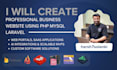 create professional business website using php mysql laravel
